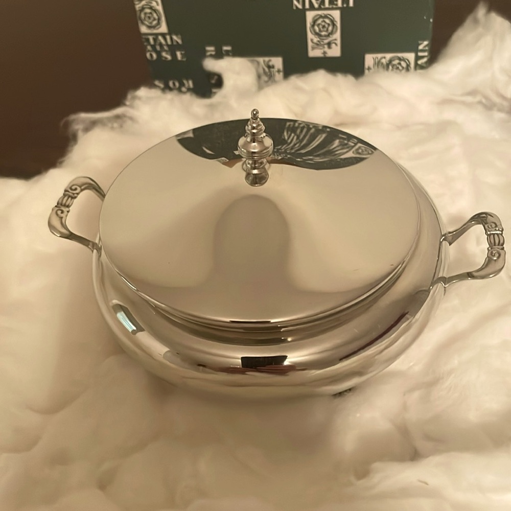 Letain a la Rose silver candy dish